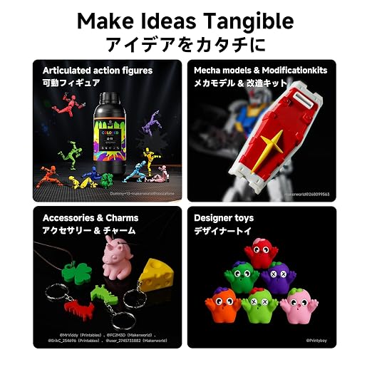 RESIONE CL-TH Tough ABS-Like Color 3D Printer Resin, Highly Saturated & Opaque - Image 3
