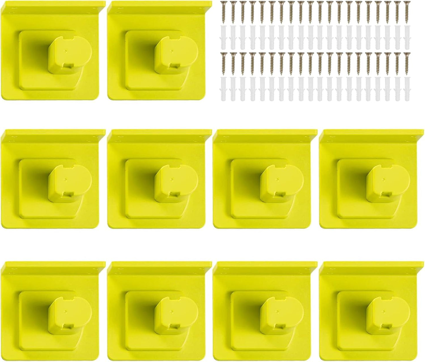 10 Pack Tool Holder Wall Mount Portable Compatible with Ryobi 18V Power Tool Holder Mount Hanger Storage Organizer with Screws Easy Installation for Workshop Garage