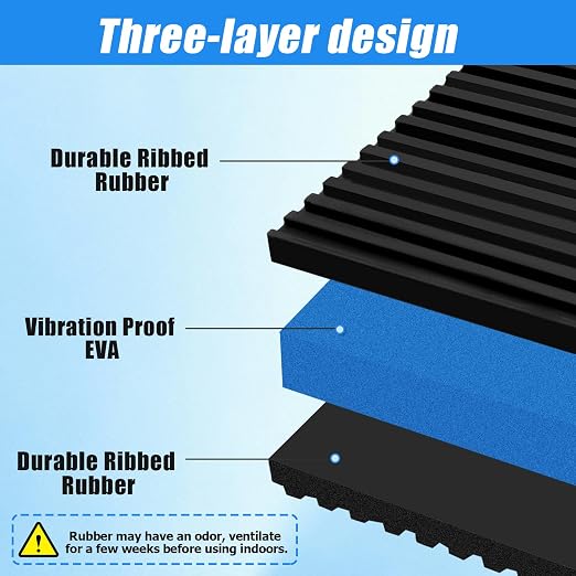 Jiozermi 4 Pcs Anti Vibration Pads, Heavy Duty Rubber Sound Dampening Mat Shock - Image 3