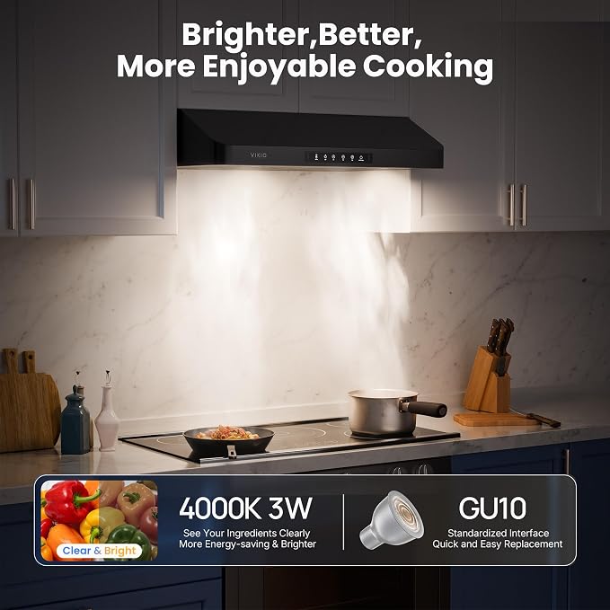 Range Hood 30 inch Under Cabinet, VIKIO HOME Hood Vents - Image 8