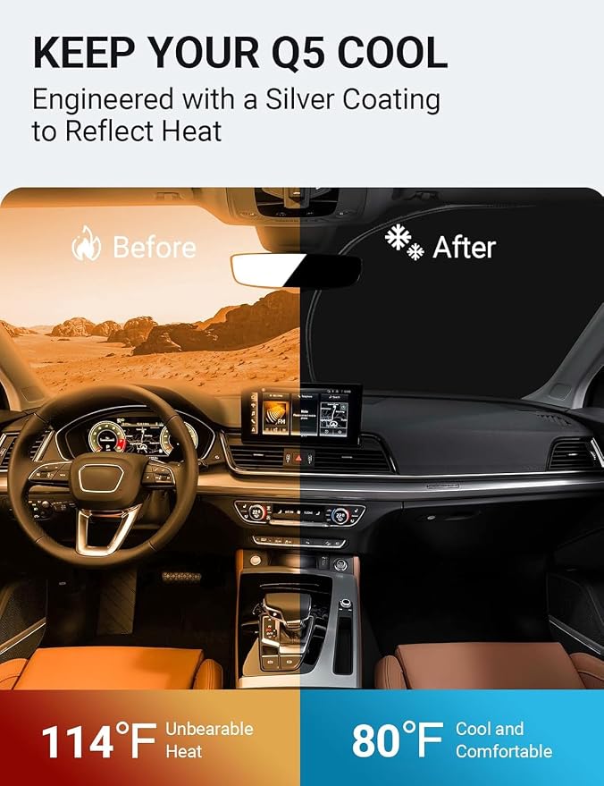 Proadsy 2026 Upgrade Front Windshield Sun Shade Foldable Sunshade Protector - Image 3