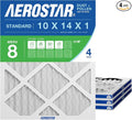 Aerostar 10x14x1 MERV 8 High Efficiency Pleated Air Filter, Electrostatic AC by AirFiltersDelivered