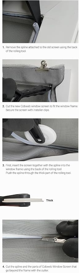 Premium Window Screen DIY KIT 39" 51" Water-Repellent Blocks Rain, Pet Scratch - Image 4