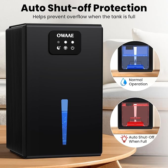 Dehumidifier, 1000 sq.ft Quiet Dehumidifiers - Image 4