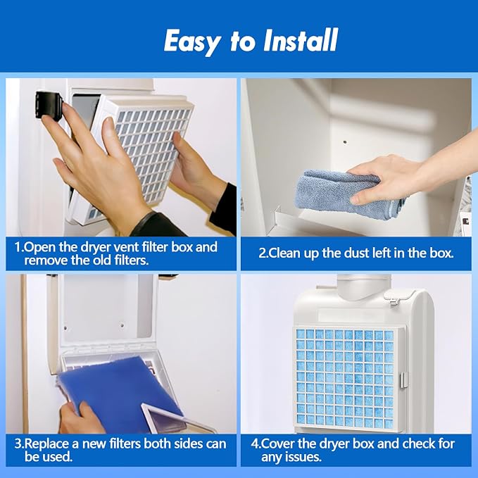 6 Pack Dryer Filter Replacement, Pre-Cut Portable Dryer Filters Compatible - Image 6