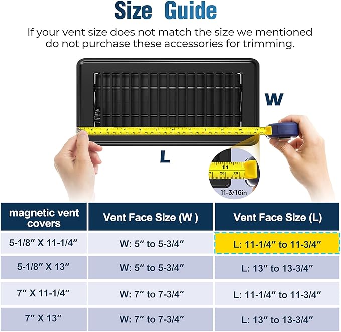 Magnetic Vent Covers with Vent Screen 5.1x11.3 Inch, Ceiling Air Vents - Image 6