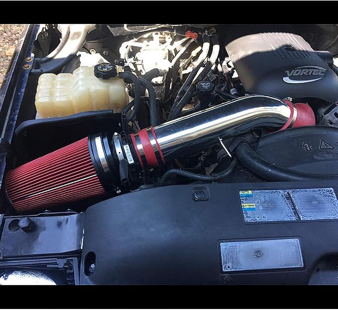 4 inch Cold Air IntakeSilver Tube + Heat Shield - Image 6