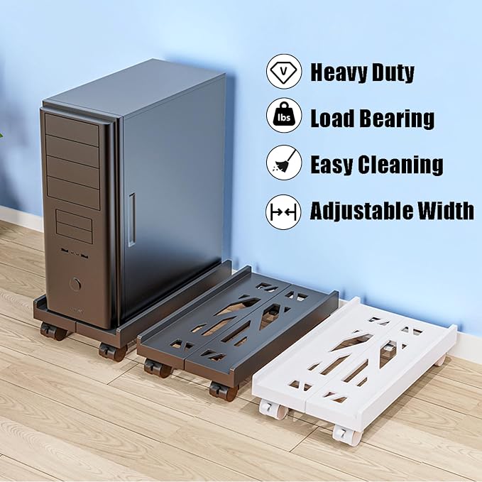 BYMECOST Adjustable Computer Tower Stand, PC Stand Mobile CPU Stand - Image 7
