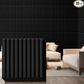 Nuanchu 32 Pcs 3D Slat Wall Panels, Paintable Waterproof Textured Tiles by Nuanchu