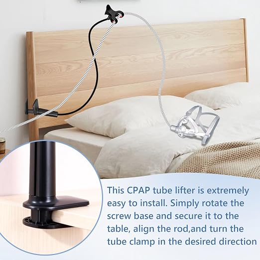 QCWN CPAP Hose Holder for Bed Flexible CPAP Tube Holder Stand - Image 5