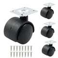 4pcs 1 Inch Swivel Caster Wheels, Heavy Duty Swivel Plate Casters Wheel by suiwotin
