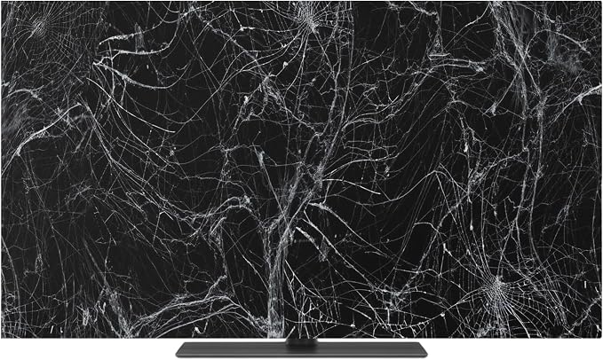 Halloween Abstract SpiderWeb Indoor TV Cover, Elastic TV Screen Protector Back - Image 2