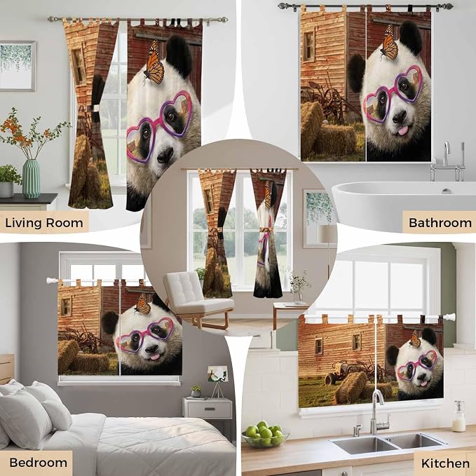 Farm Panda Living Room Curtains 96 Inch Length, Window Curtains Tab Top - Image 7