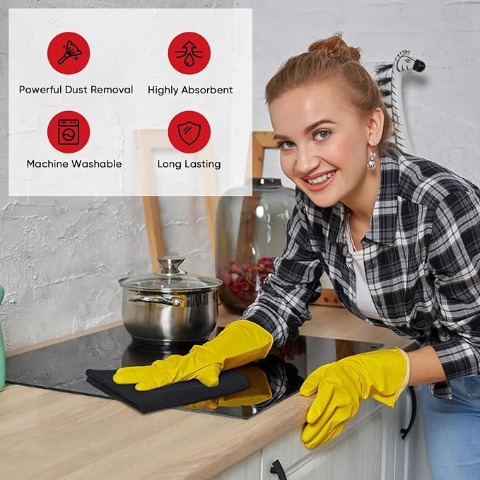 AIDEA Microfiber Cleaning Cloth 12 Pack, Microfiber Towels - Image 4