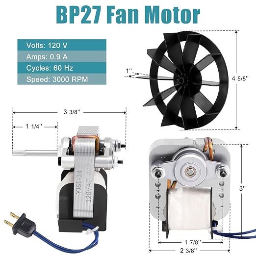 BP27 Fan Motor Replacement for Broan Nutone 663 688 678 671 659 662 668 670 689 - Image 3
