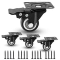 Alise Caster Wheels, 1.5" Swivel Caster Set of 4, Steel Core Rubber Heavy Duty by Alise