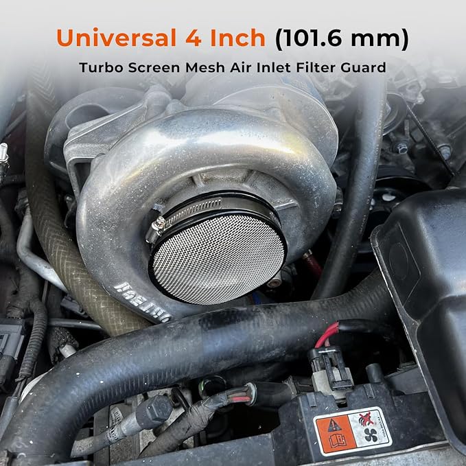 4" Turbo Inlet Screen 304 Stainless Steel Mesh Filter, Universal 4 inch Turbo - Image 3