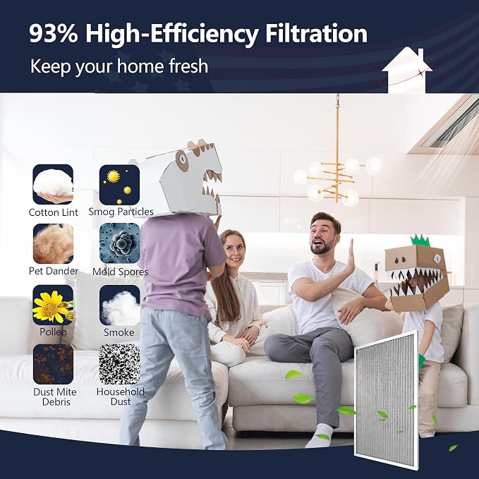 20x30x1 Electrostatic Air Filter, MERV 8 Reusable & Washable Aluminum AC/HVAC - Image 7