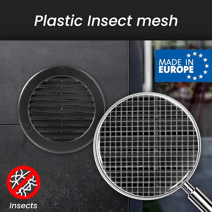Repa Market 4 Inch Black Round Air Vent Cover - Image 3