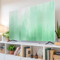 Minimalist Green Background Indoor TV Cover, Elastic TV Screen Protector by Unknown