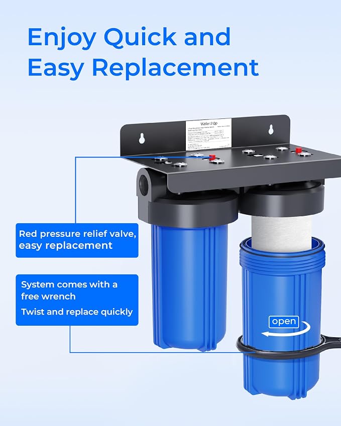 Waterdrop WF10SH Whole House Water Filter, Compatible - Image 8