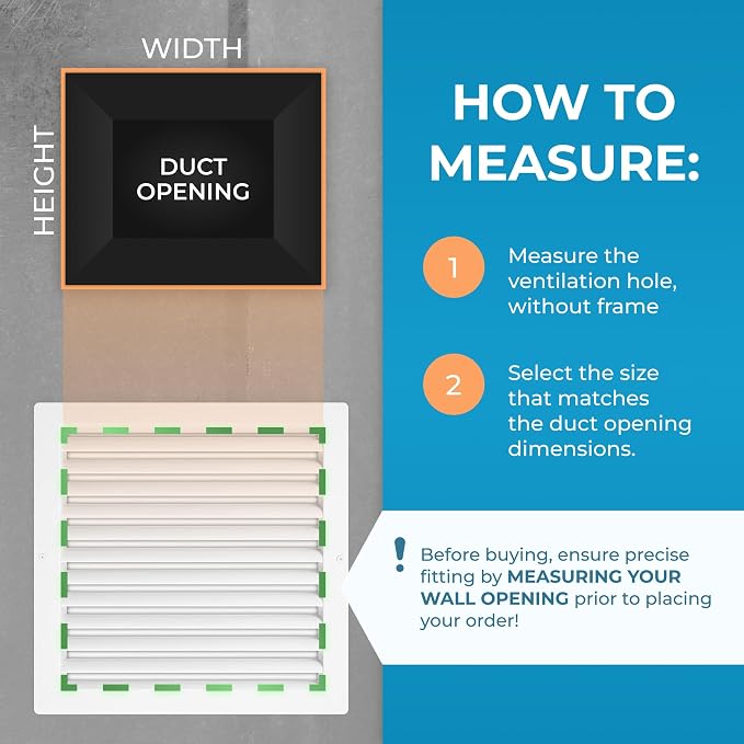 Rustproof 10 x 10 in Aluminum Vent Cover – Quiet Return Air Grille - Image 2