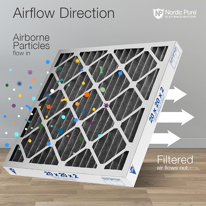 Nordic Pure 16x25x2 Pleated MERV 8 Plus Carbon Air Filters 3 Pack | Actual - Image 7