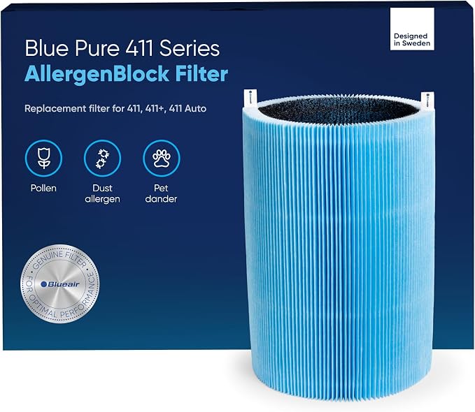 Blueair Blue Pure 411 Series AllergenBlock Filter, Genuine Replacement by Unknown