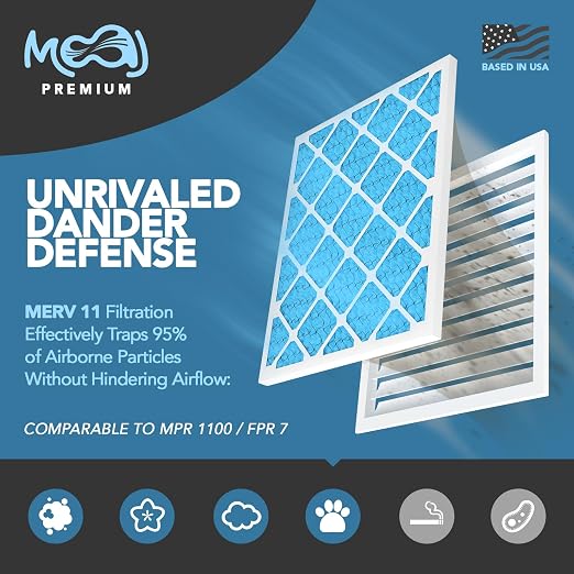 10x10x1 Air Filter | MERV 11 | MOAJ Premium Allergen Defense | BASED IN USA | - Image 3
