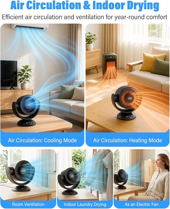 Fan for Bedroom, Desk Fans, Air Circulator Fan - Image 8
