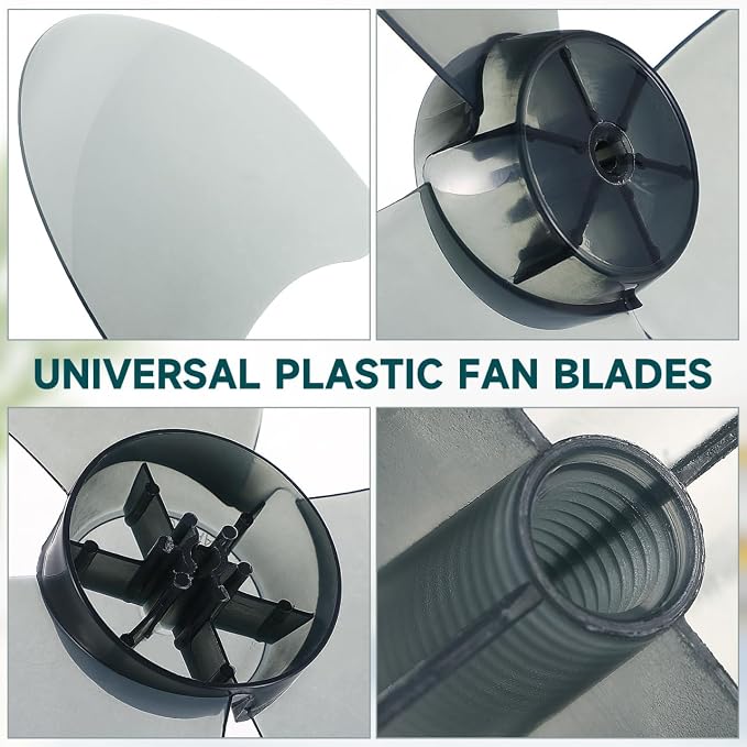 16 inch Plastic Fan Blade with Nut Cover, 3-Blade Replacement Part - Image 6