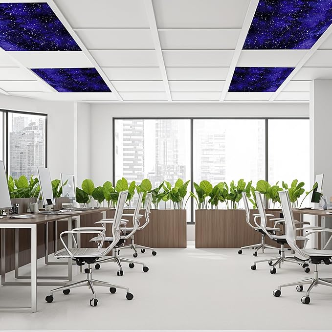 Aheroi 4 Pcs Magnetic Light Cover Fluorescent Office Light Covers, Cloud Light - Image 7