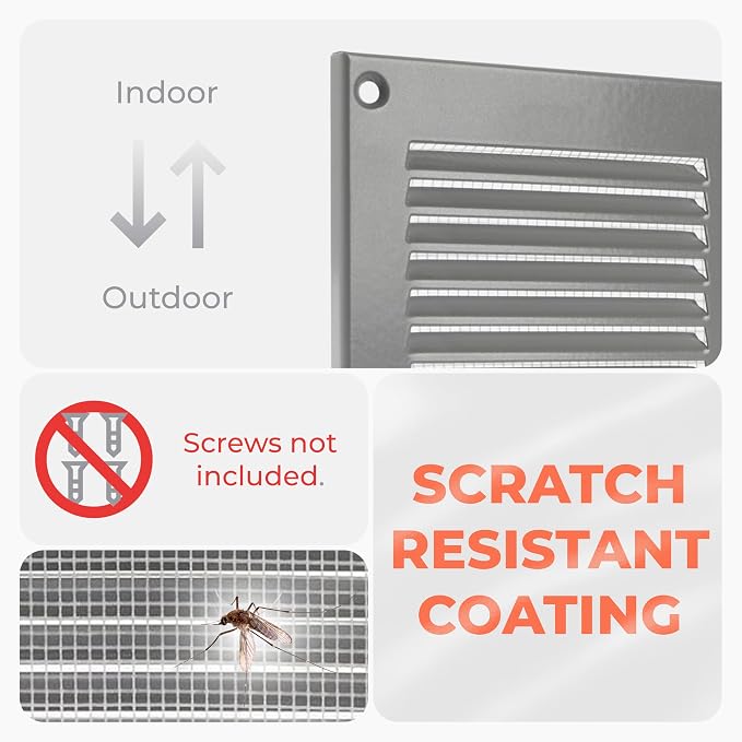 HVAC OV 12" x 4" Inch Gray Metal Vent Cover – Ceiling Vents Covers - Image 3