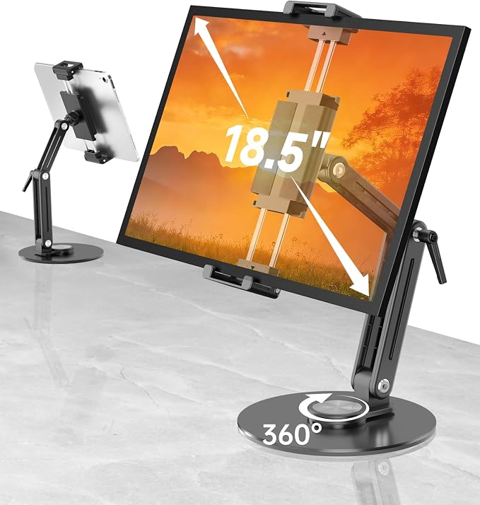 Portable Monitor Stand Desk Holder- Large Clamp Support up to 12.9 14.6 15.6 by Fesing