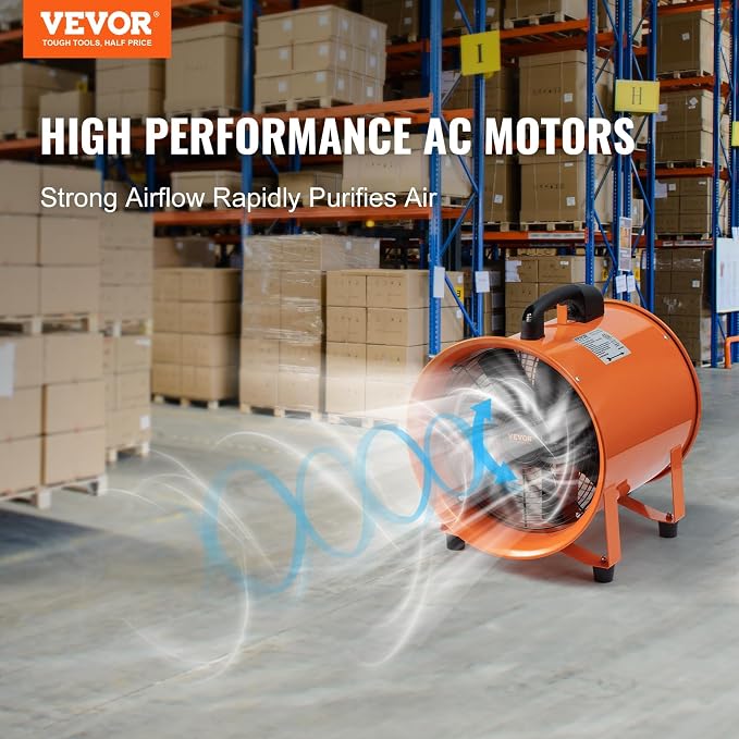 VEVOR Air Mover Blower Fan 8 Inch, 1070CFM 195W - Image 2