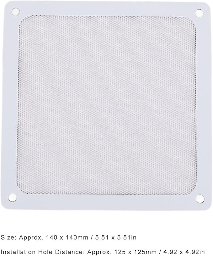 140mm Fan Dust Filter Mesh, Magnetic Frame PC Fan Grills Cover - Image 4