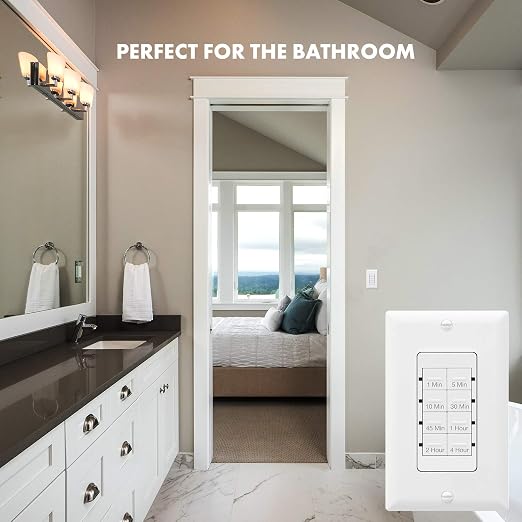 TOPGREENER 4 Hour Countdown Switch Timer | in-Wall, Electrical Switch - Image 6