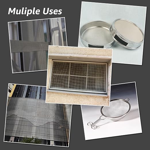 AMZDEPOT 2 Pack 14"x11" Wire Mesh, 5 Mesh Crimped Stainless Steel Mesh - Image 6