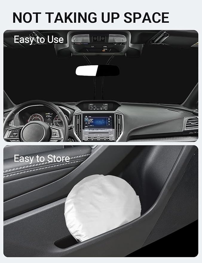 Proadsy Windshield Sunshade for Subaru Impreza 2015-2025 2026 Custom Fit WRX - Image 9