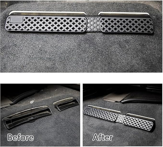 DrvixRex Car Under Seat Floor Rear AC Heater Air Conditioner Duct Vent Cap - Image 6