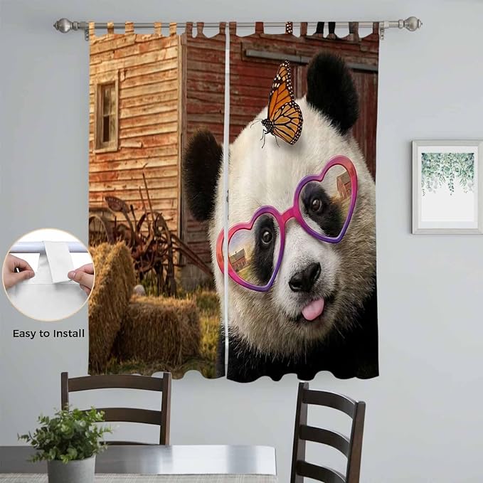 Farm Panda Living Room Curtains 96 Inch Length, Window Curtains Tab Top - Image 4