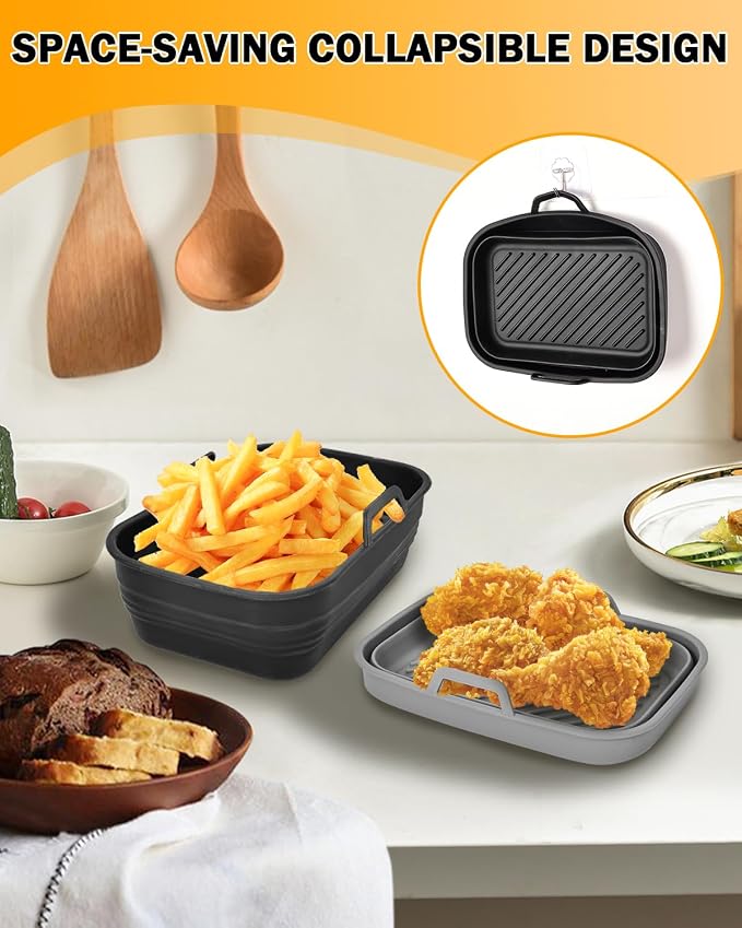 Air Fryer Silicone Liners Collapsible 2-Pack - Image 4