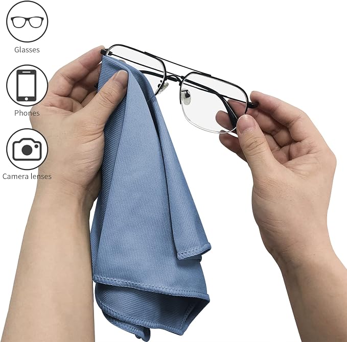 Puomue 6 Pack Microfiber Glass Cleaning Cloth, 16 Inch X 16 Inch, Lint Free - Image 5