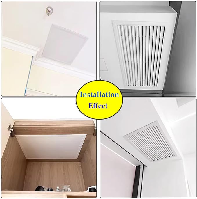 White Steel Vent Cover with Filter - Image 6