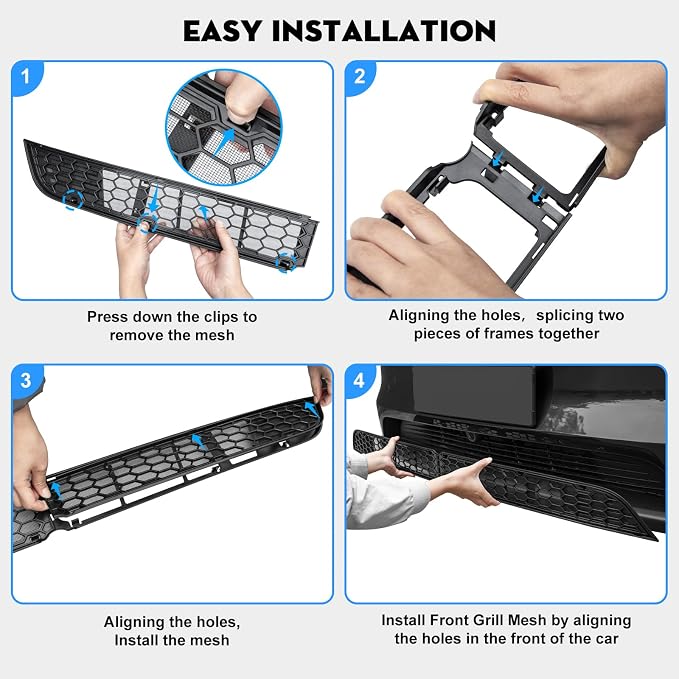 Grille Mesh Inserts for 2026 Tesla New Model Y Premium Front Air Inlet Vent - Image 2
