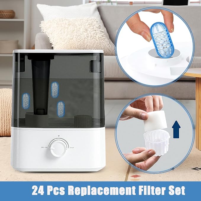 Hortsun 24 Pcs Replacement Filter Set 20 Top Fill Humidifier Replacement - Image 5