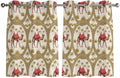 2 Panel Kitchen Cafe Curtains, Camels Palm Trees Sunlight Filtering Nature Air by Hokiten