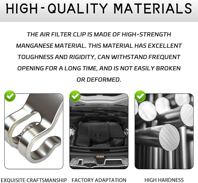 Air Filter Clips 4PCS Air Filter Box Clips Heavy Duty Metal Steel Cleaning - Image 3