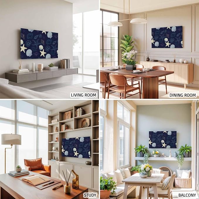 Marine Shell Starfish Conch Indoor TV Cover, Elastic TV Screen Protector - Image 5