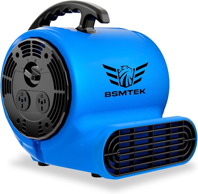 Air Mover Blower Fan, Industrial 1/3HP 1200CFM Monster Floor Blower Carpet by BSMTEK